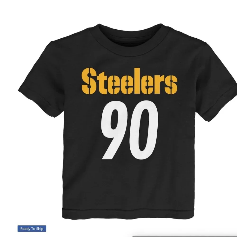 T-SHIRT SALE! ‘ NWT - Kids Pittsburgh Steelers T.J. Watt Name & Number T-Shirt - Picture 2 of 3
